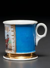 A Chauffer's Porcelain Occupational Shaving Mug Belonging to Samuel Lustig