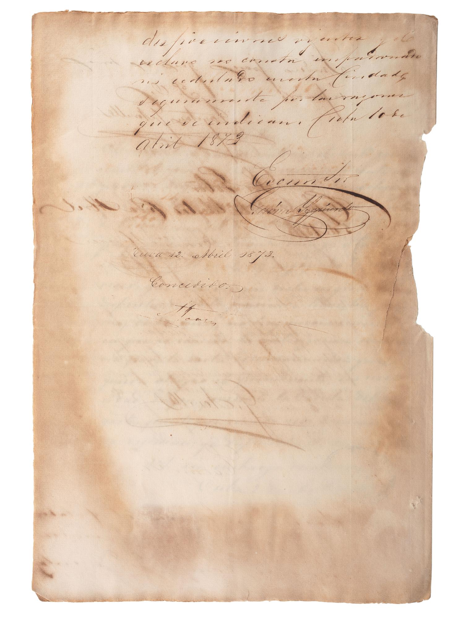 [SLAVERY & ABOLITION - CUBA]. A group of 11 manumission and sale documents for enslaved persons in Cuba.