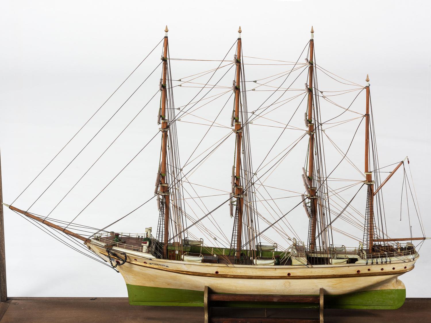 A Painted Wood Cased Scale Model of the Albatross