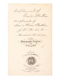 America in Manuscript BARNUM, Phineas Taylor (1810-1891). Autograph album compiled and inscribed by P.T. Barnum, with signatures of Tom Thumb and Edwin Booth.