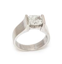 A 14 Karat White Gold and Diamond Solitaire Ring, 5.80 dwts.