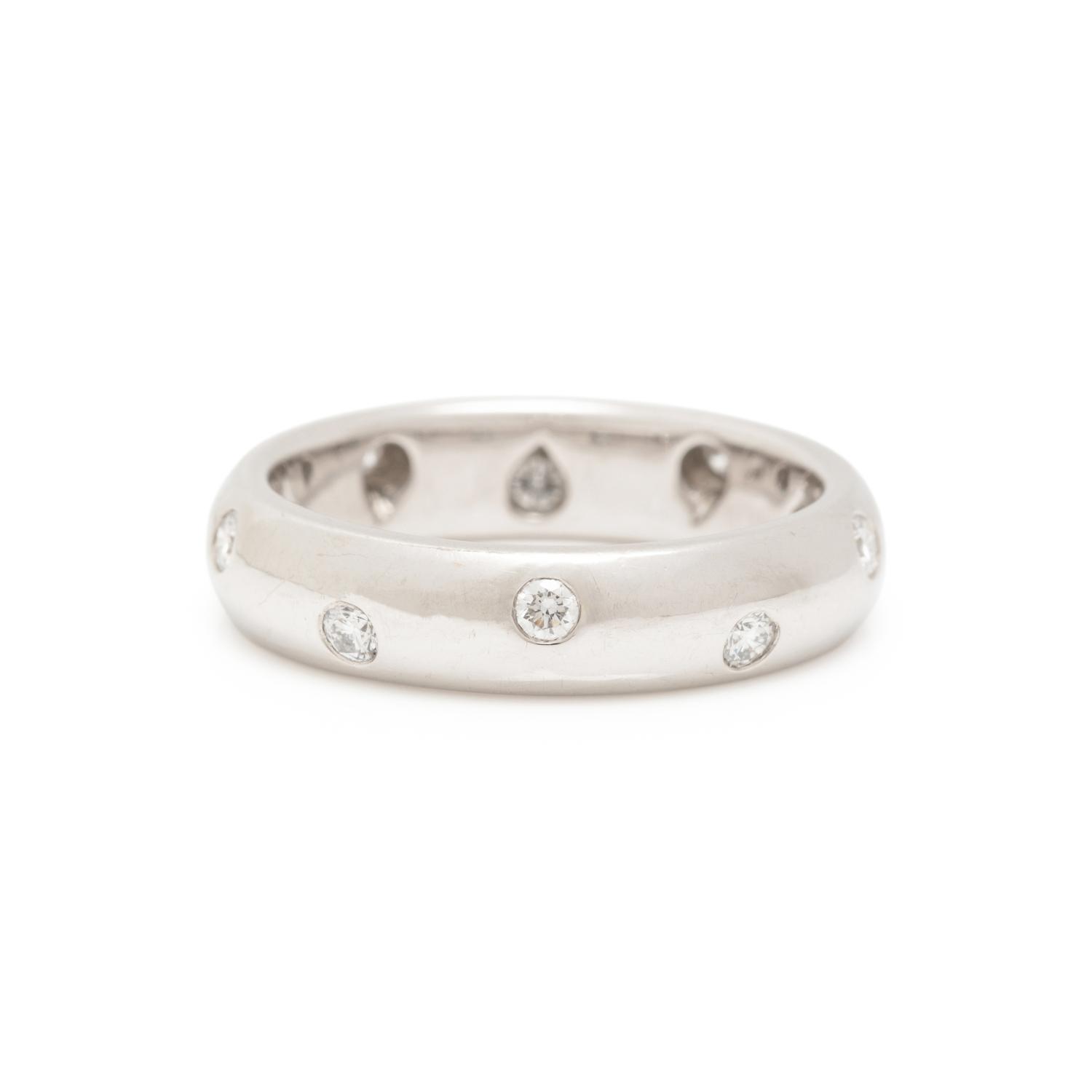 TIFFANY & CO., PLATINUM AND DIAMOND 'ETOILE' RING