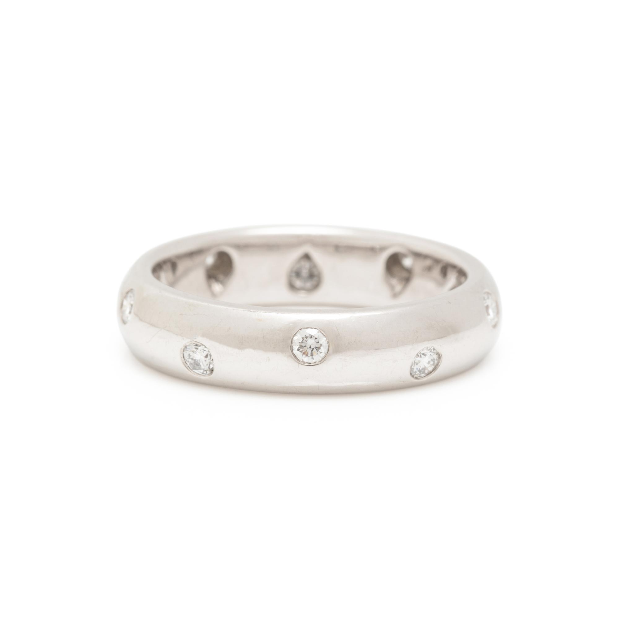 TIFFANY & CO., PLATINUM AND DIAMOND 'ETOILE' RING