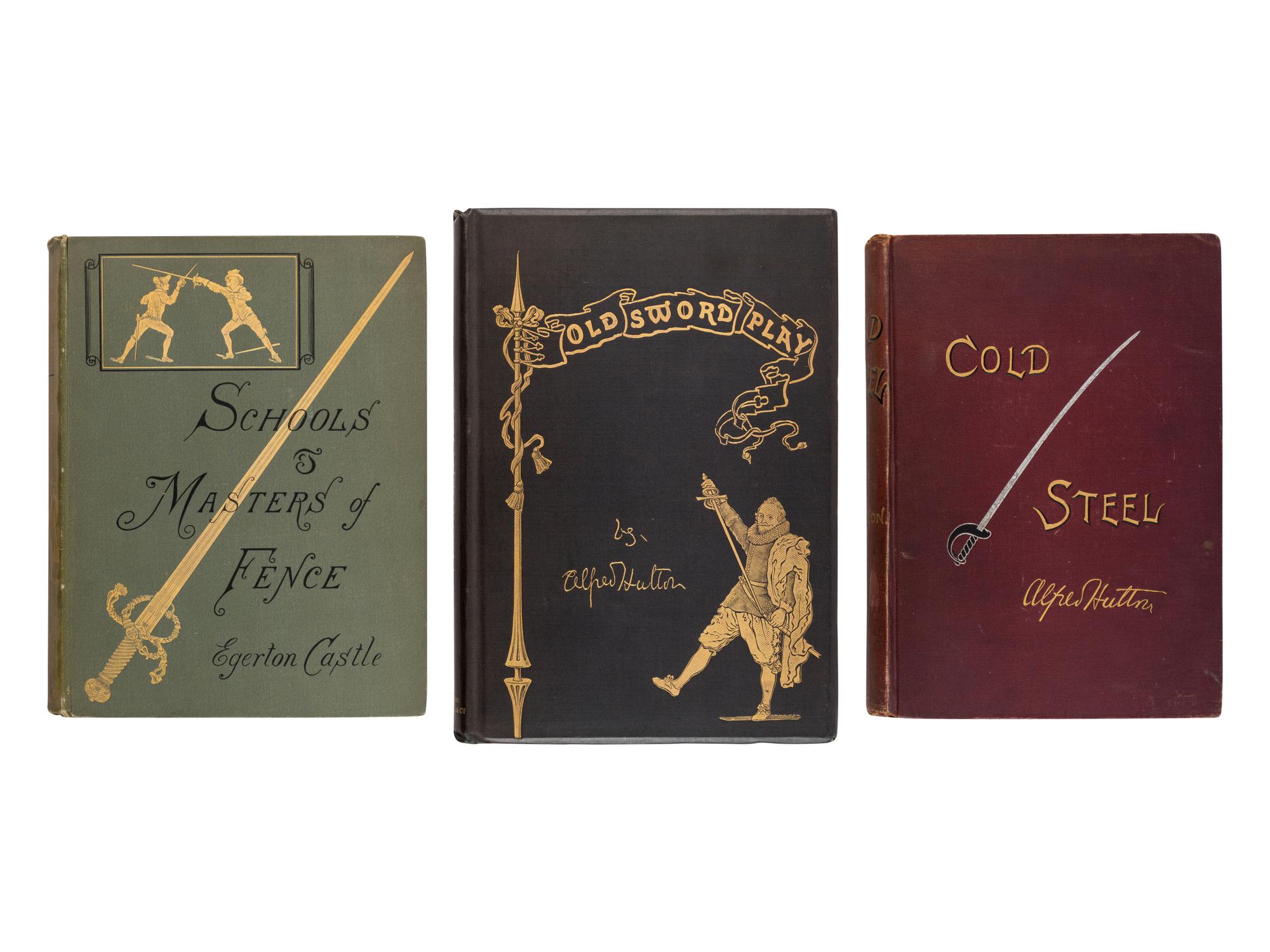 [FENCING]. A group of approximately 76 volumes about fencing in English, German, Italian, and Spanish, including: