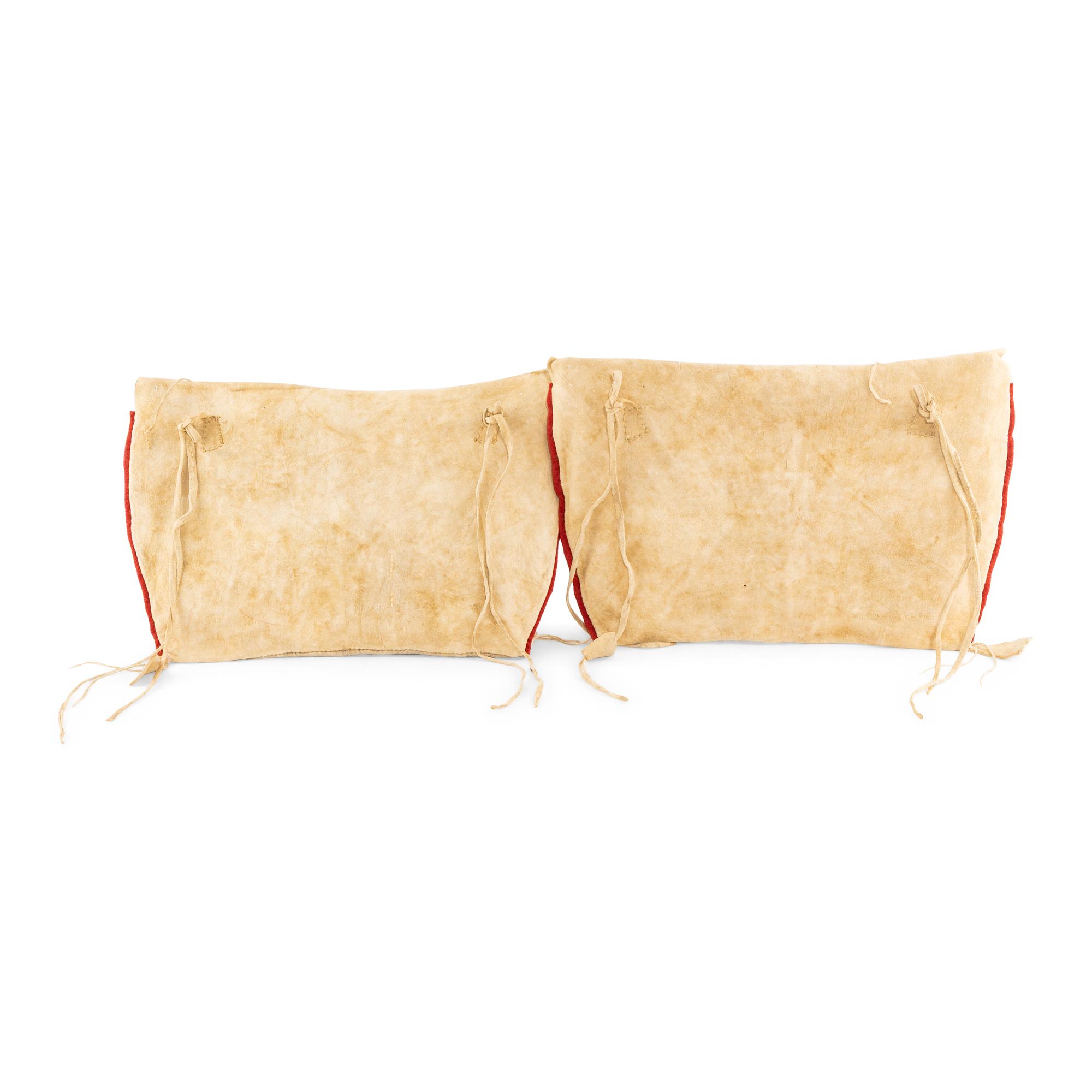 Apsáalooke [Crow] Beaded Hide Possible Bags, Matched Pair
