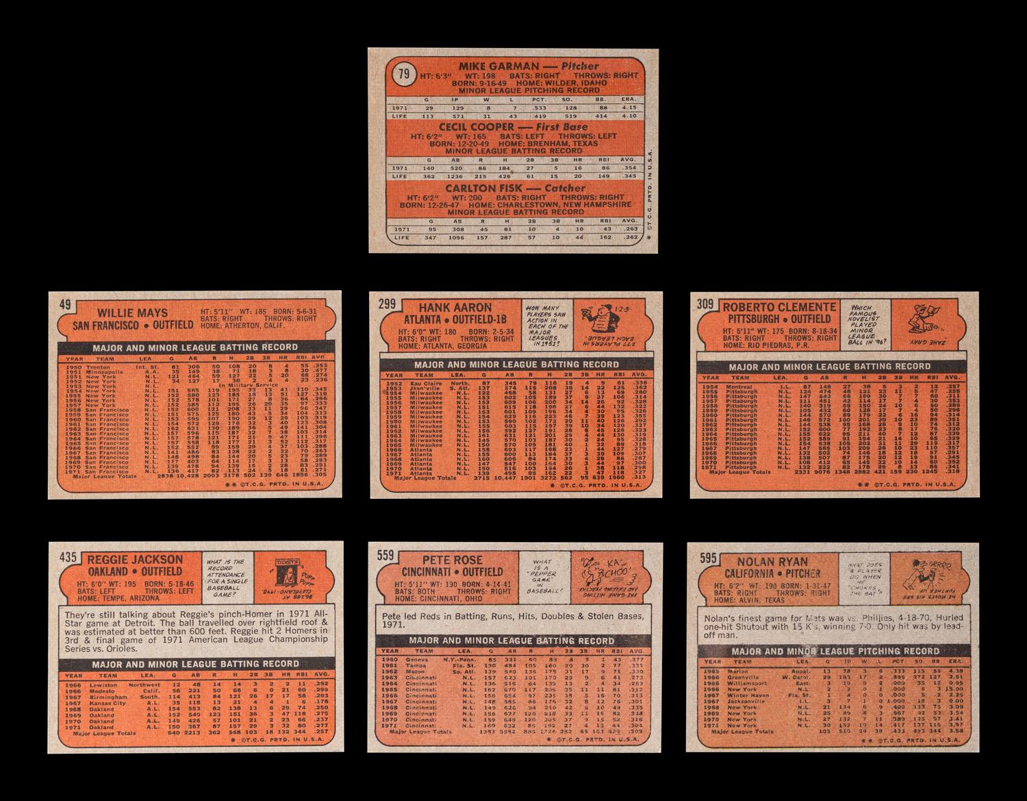 A Complete Set of 1972 Topps Baseball Cards (787/787)