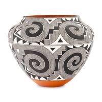 Fine Line Pottery Jar