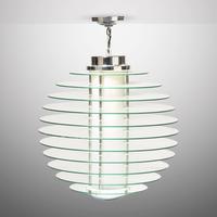 Three hanging lamps, model 0024, designed 1933, present lot c. 2000 Fontana Arte, Italy