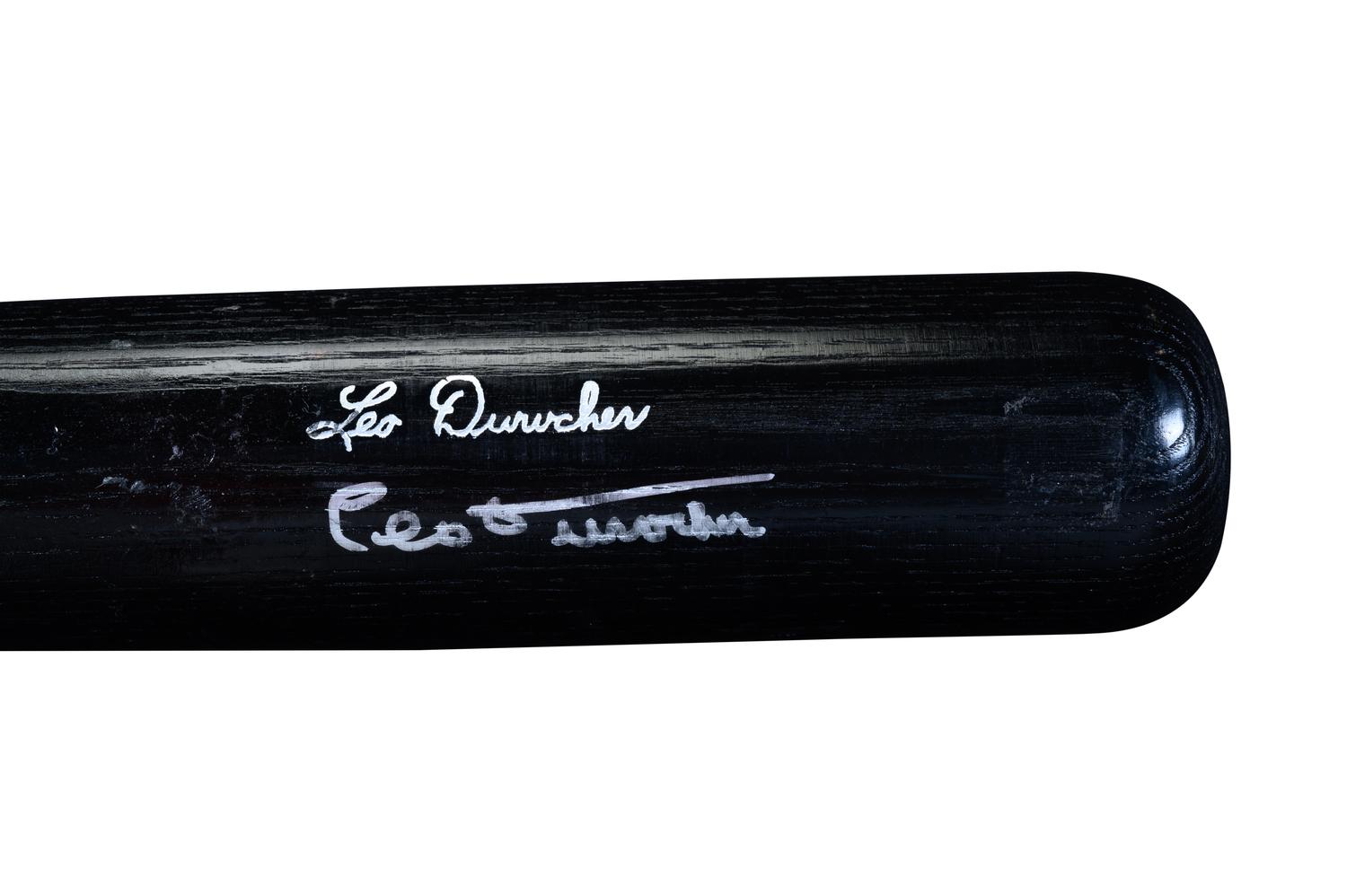 A Leo Durocher Signed Baseball Bat