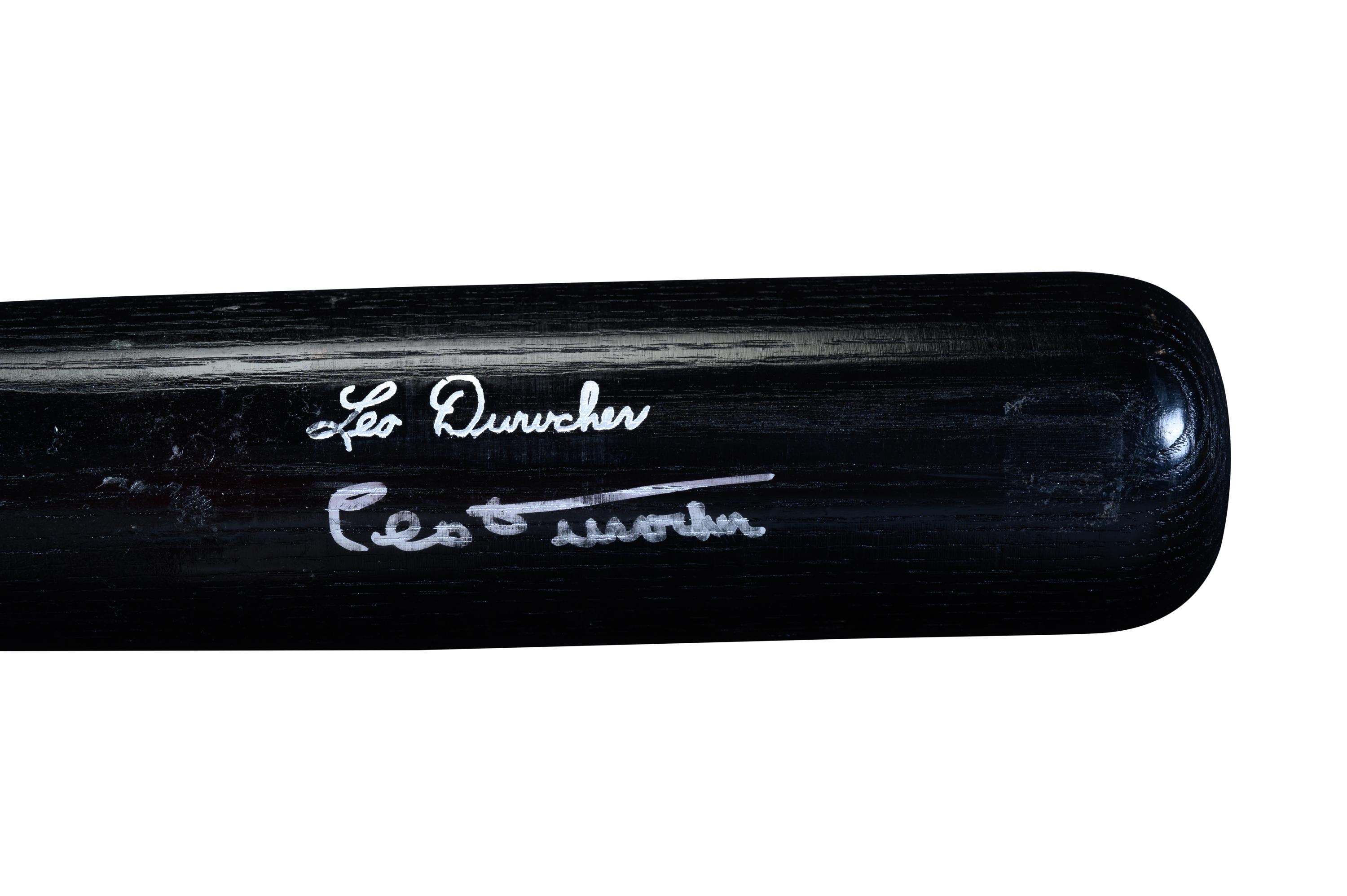 A Leo Durocher Signed Baseball Bat
