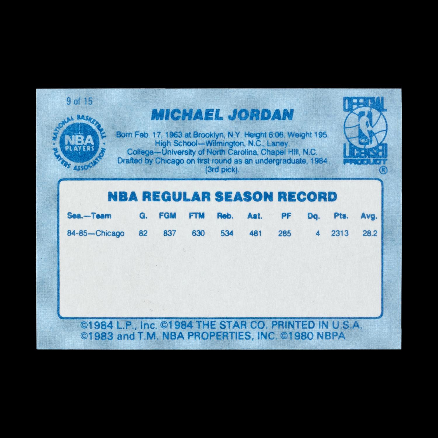A 1986 Star Best of the Best Set Featuring Michael Jordan