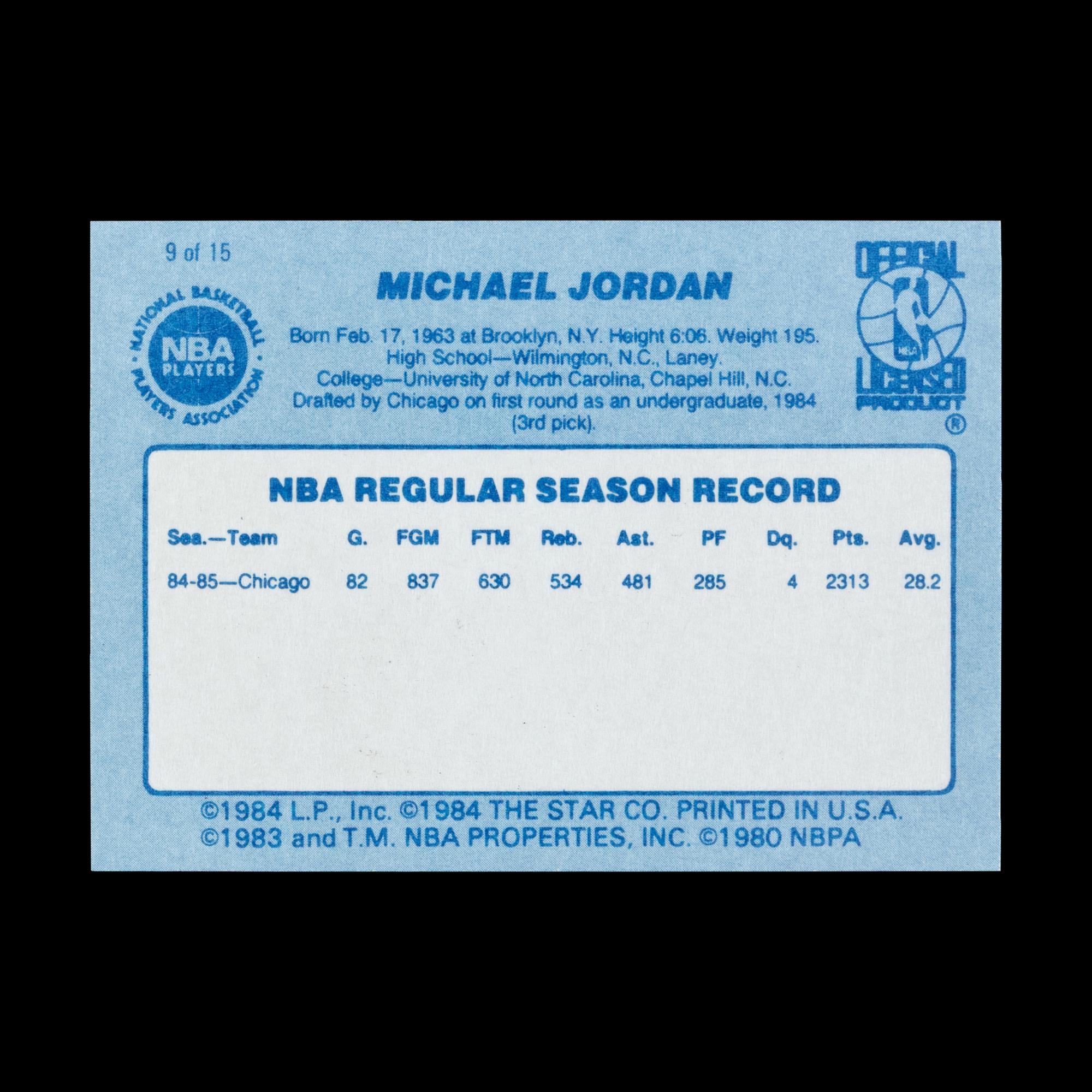 A 1986 Star Best of the Best Set Featuring Michael Jordan