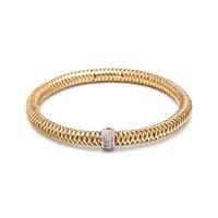 ROBERTO COIN, YELLOW GOLD AND DIAMOND 'PRIMAVERA' BRACELET