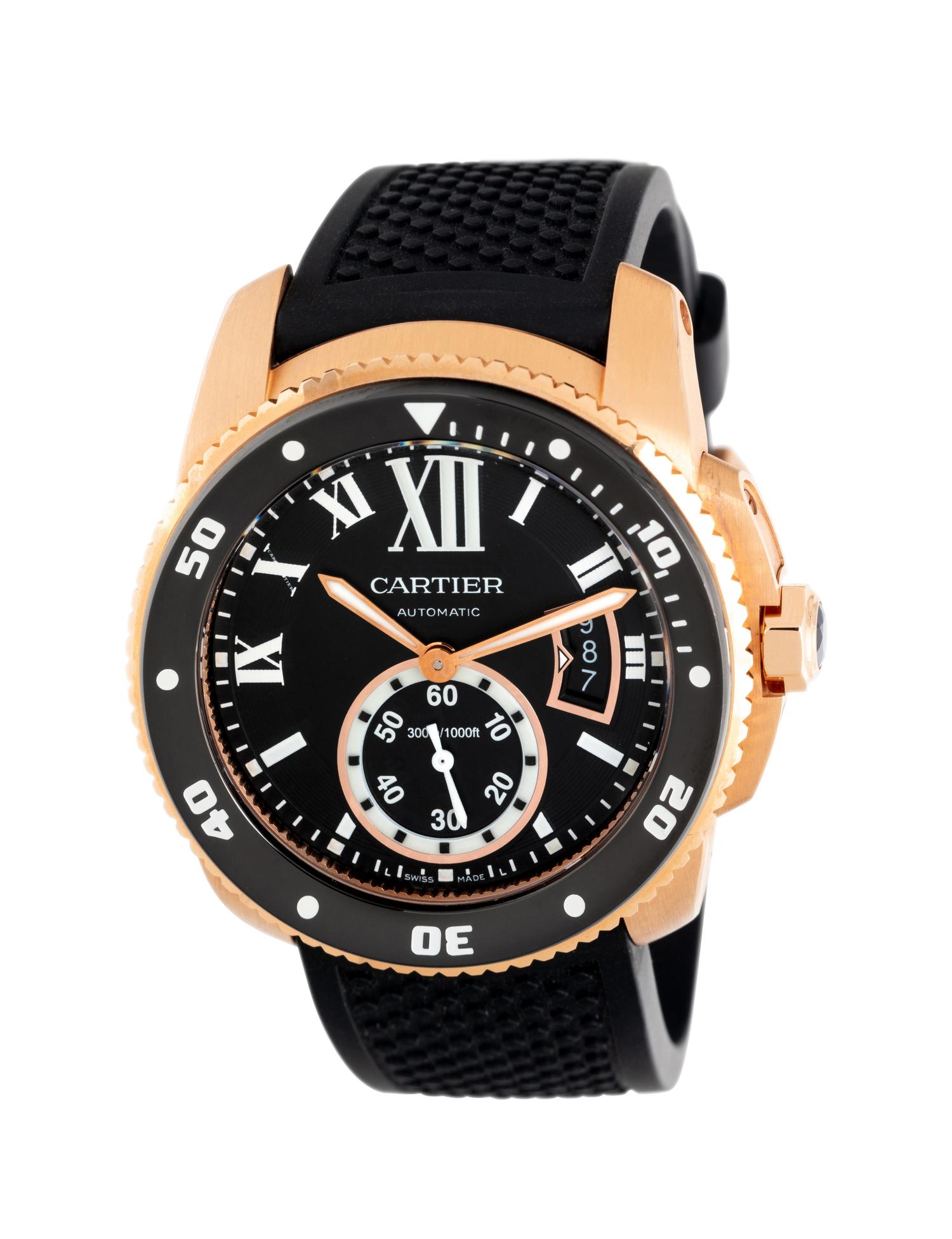 CARTIER, 18K YELLOW GOLD 'CALIBRE DE CARTIER' WATCH
