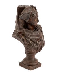 A Victorian Cast Iron Bust