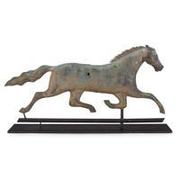 Molded copper and cast zinc weathervane of a running horse late 19th century