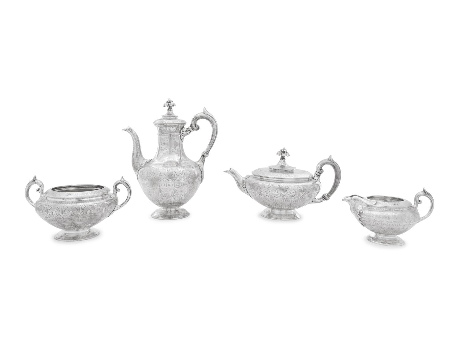 An Exceptional Four-Piece English Silver Coffee Service
