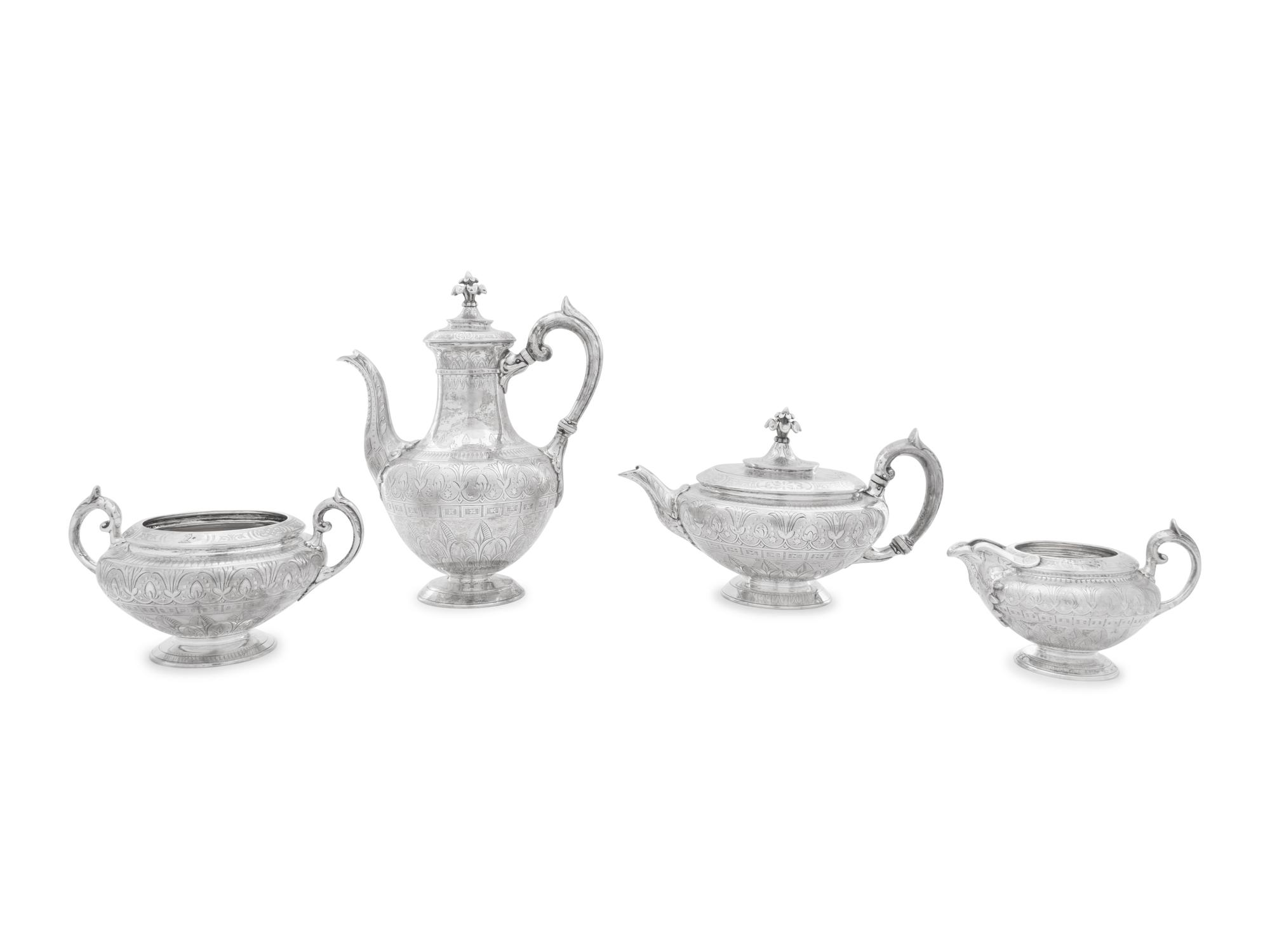 An Exceptional Four-Piece English Silver Coffee Service
