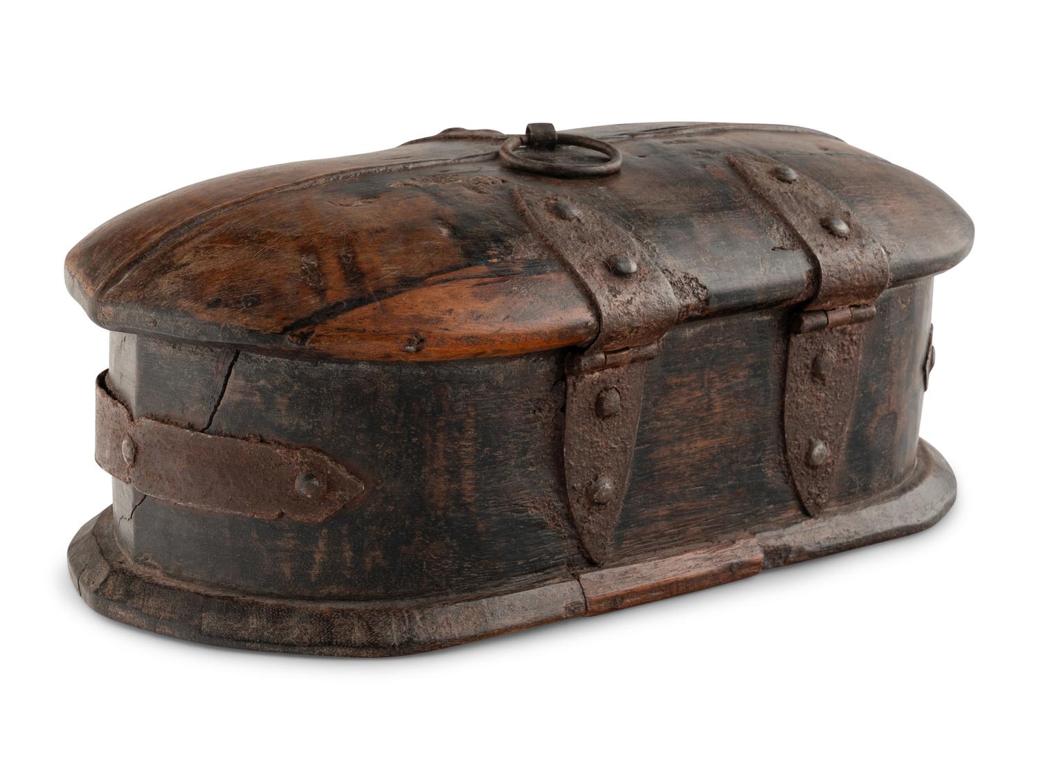 A Continental Iron-Mounted Table Casket