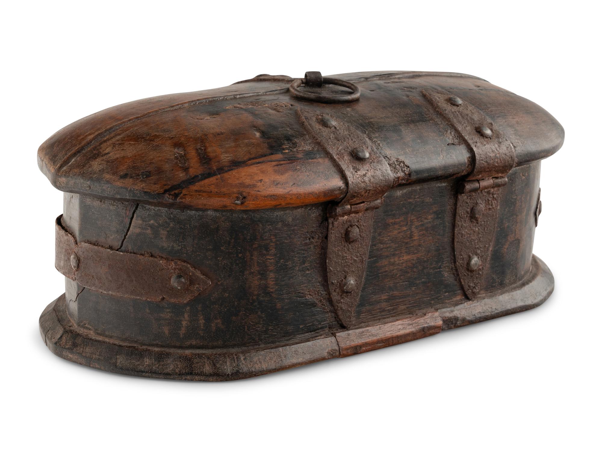 A Continental Iron-Mounted Table Casket