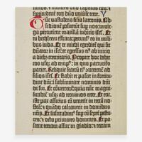 [Early Printing] Gutenberg, Johannes Leaf from the Gutenberg Bible