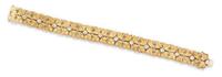 A Vintage 18 Karat Gold and Diamond Bracelet, Buccellati, Circa 1960, 20.70 dwts.