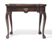 A George II carved mahogany card table, circa 1750