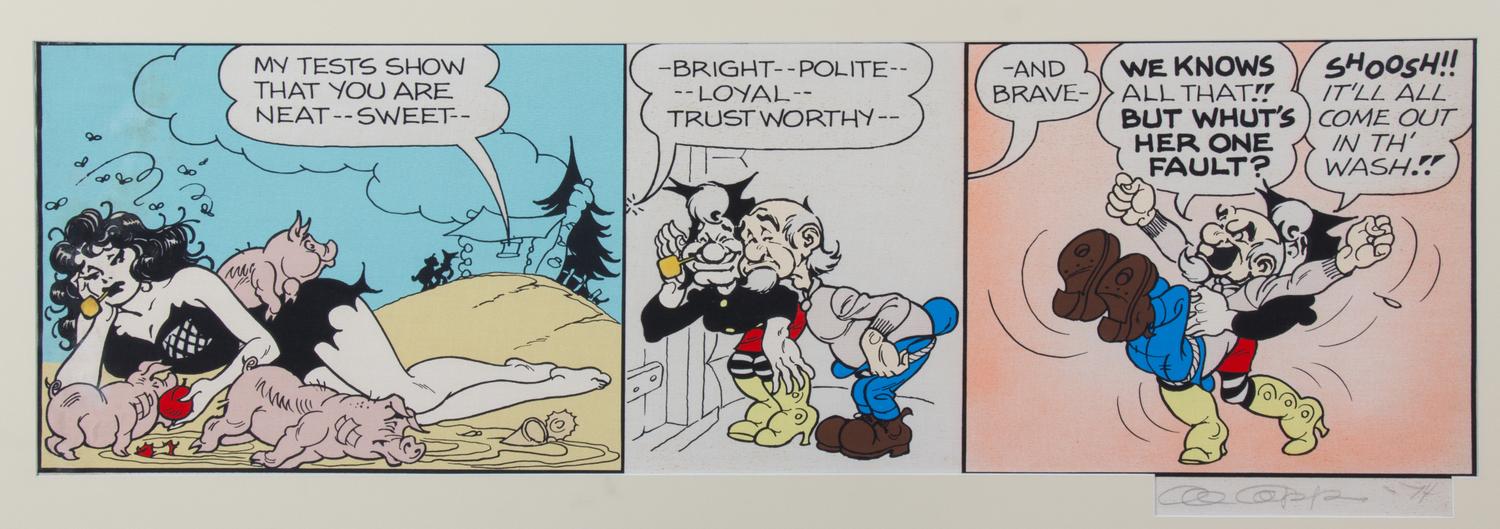 Al Capp, (American, 1909-1979), My test show that you are neat--sweet--, 1974