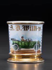 An Open Touring Car Porcelain Shaving Mug