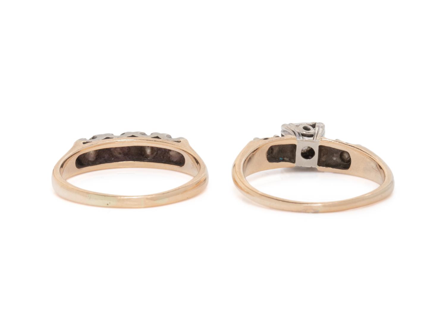 YELLOW GOLD AND DIAMOND WEDDING SET