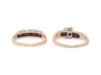 YELLOW GOLD AND DIAMOND WEDDING SET