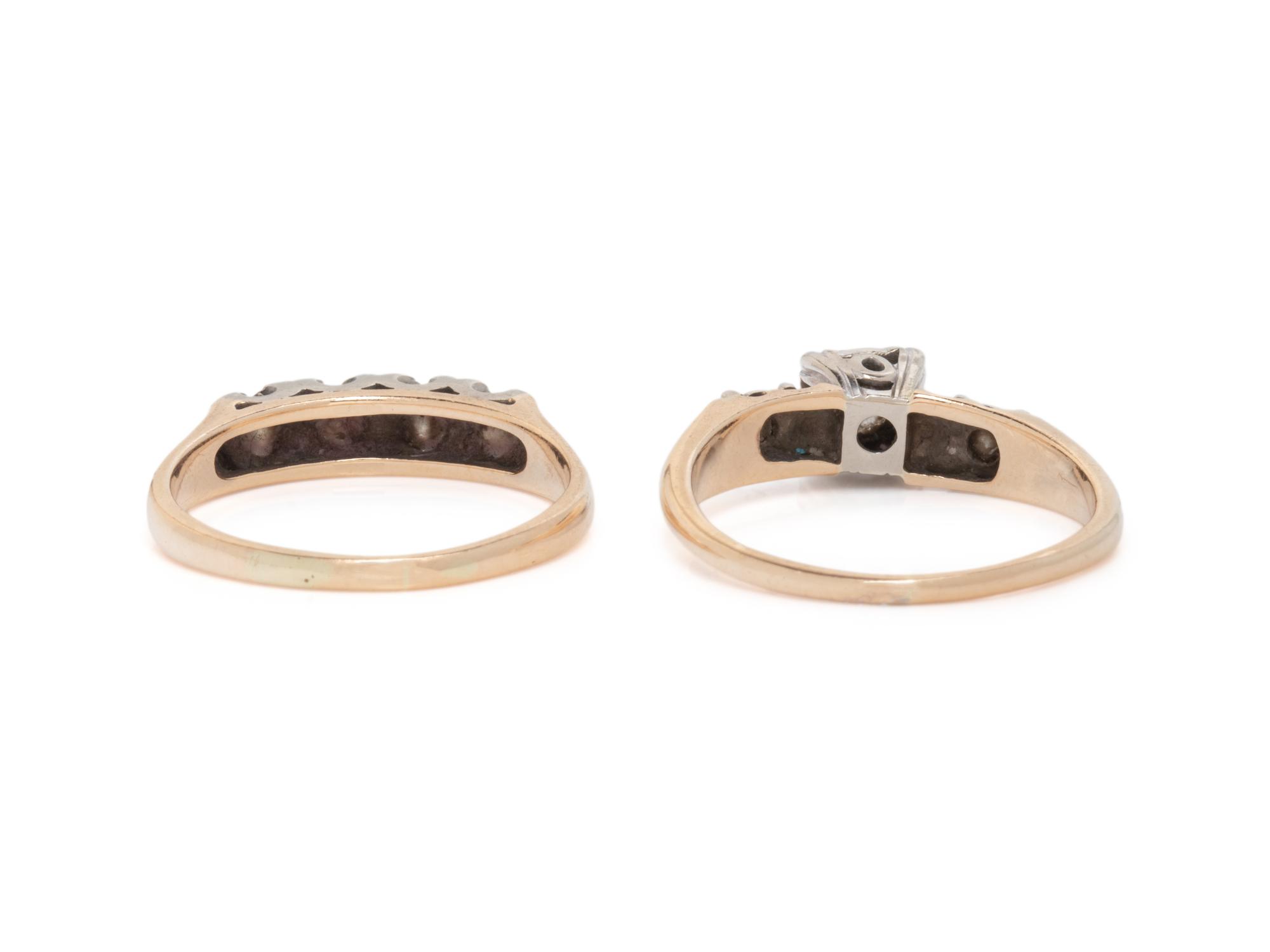 YELLOW GOLD AND DIAMOND WEDDING SET