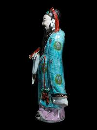 Two Chinese Famille Rose Porcelain Figures of Immortals