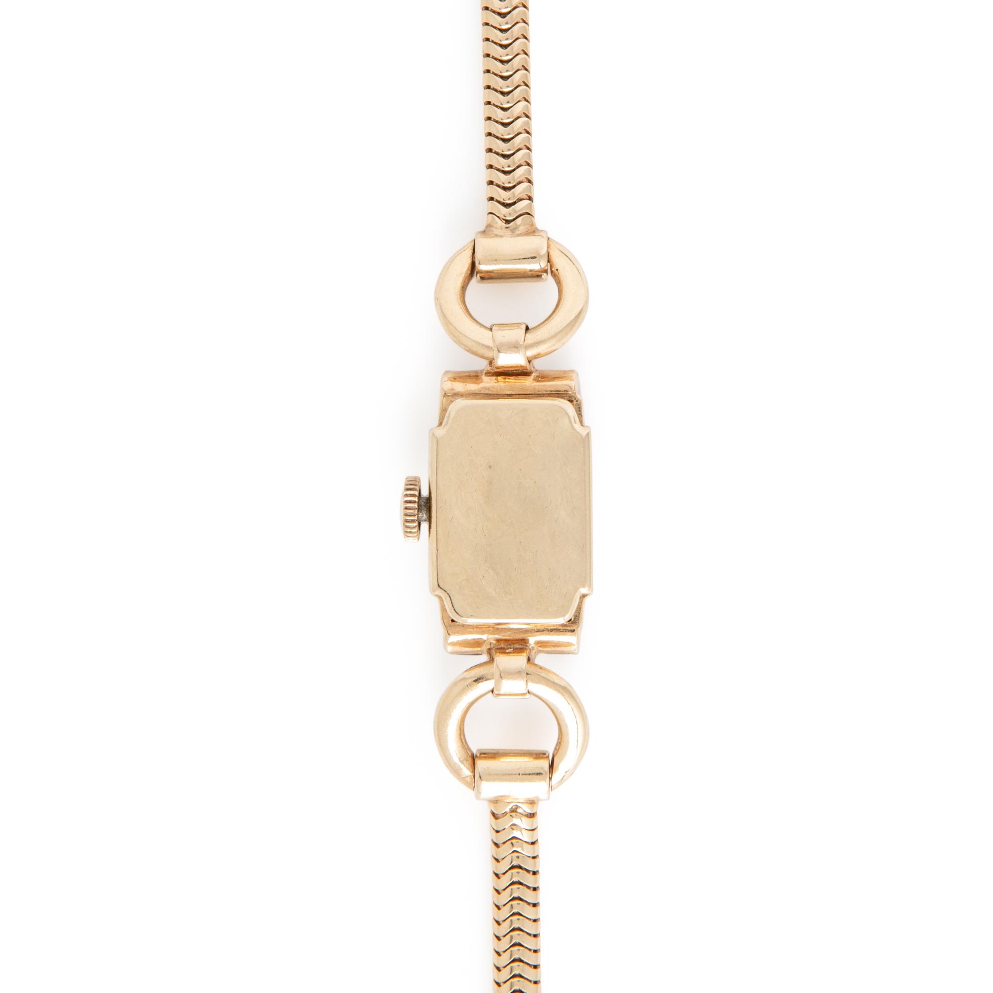Tiffany & Co, Retro, Yellow Gold, Sapphire, and Diamond Watch