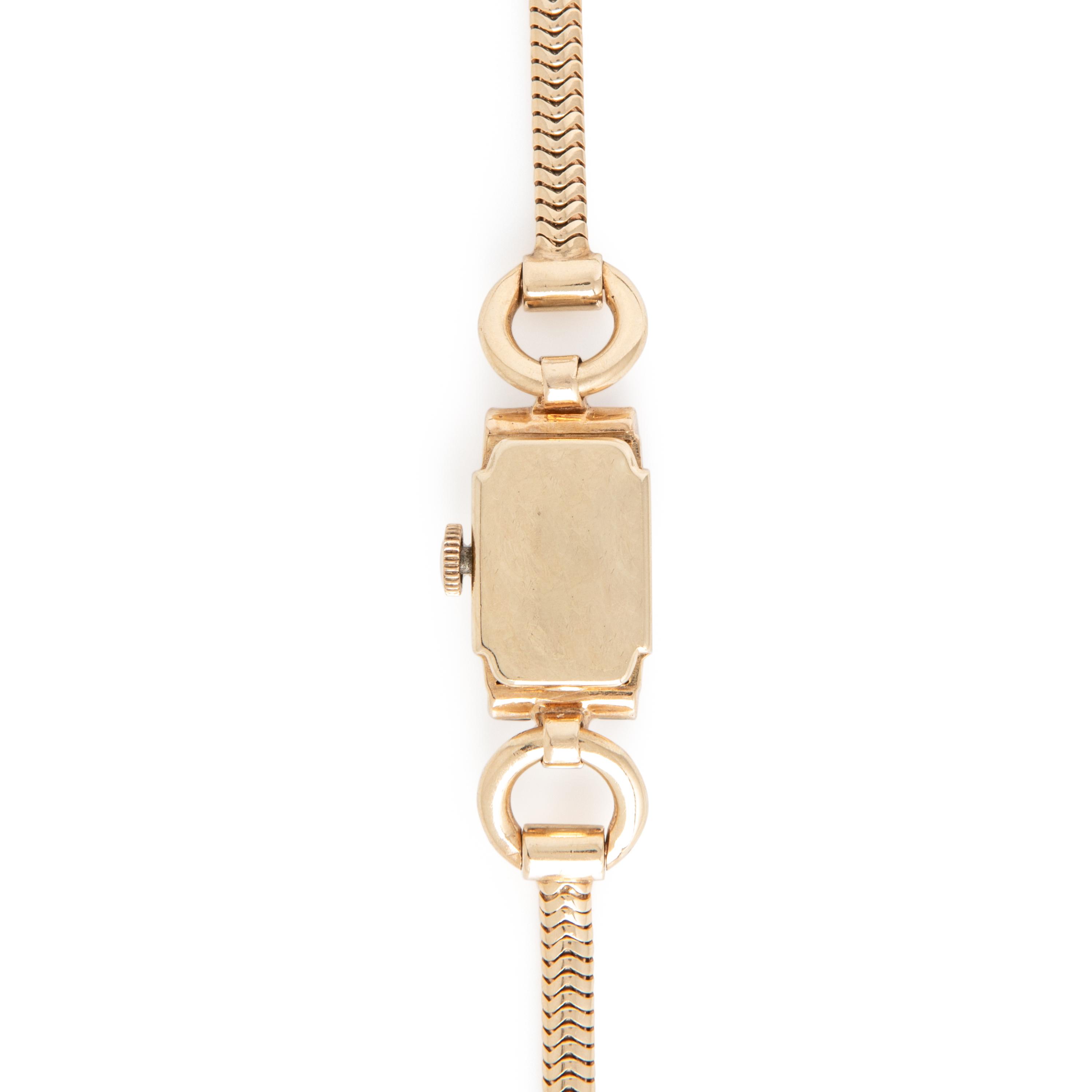 Tiffany & Co, Retro, Yellow Gold, Sapphire, and Diamond Watch
