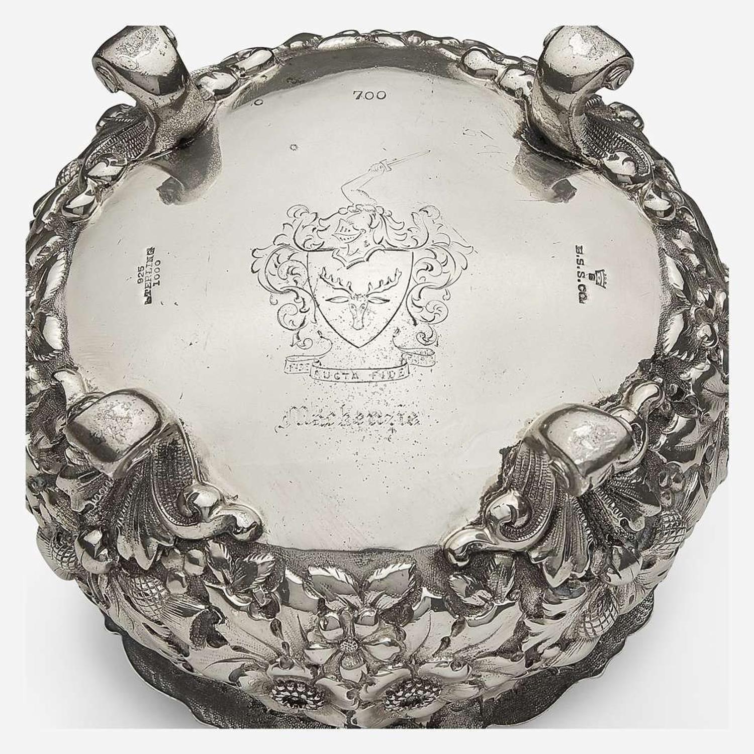 A six-piece floral repoussé sterling silver tea and coffee service Baltimore Sterling Silver Co., Baltimore, MD, circa 1900