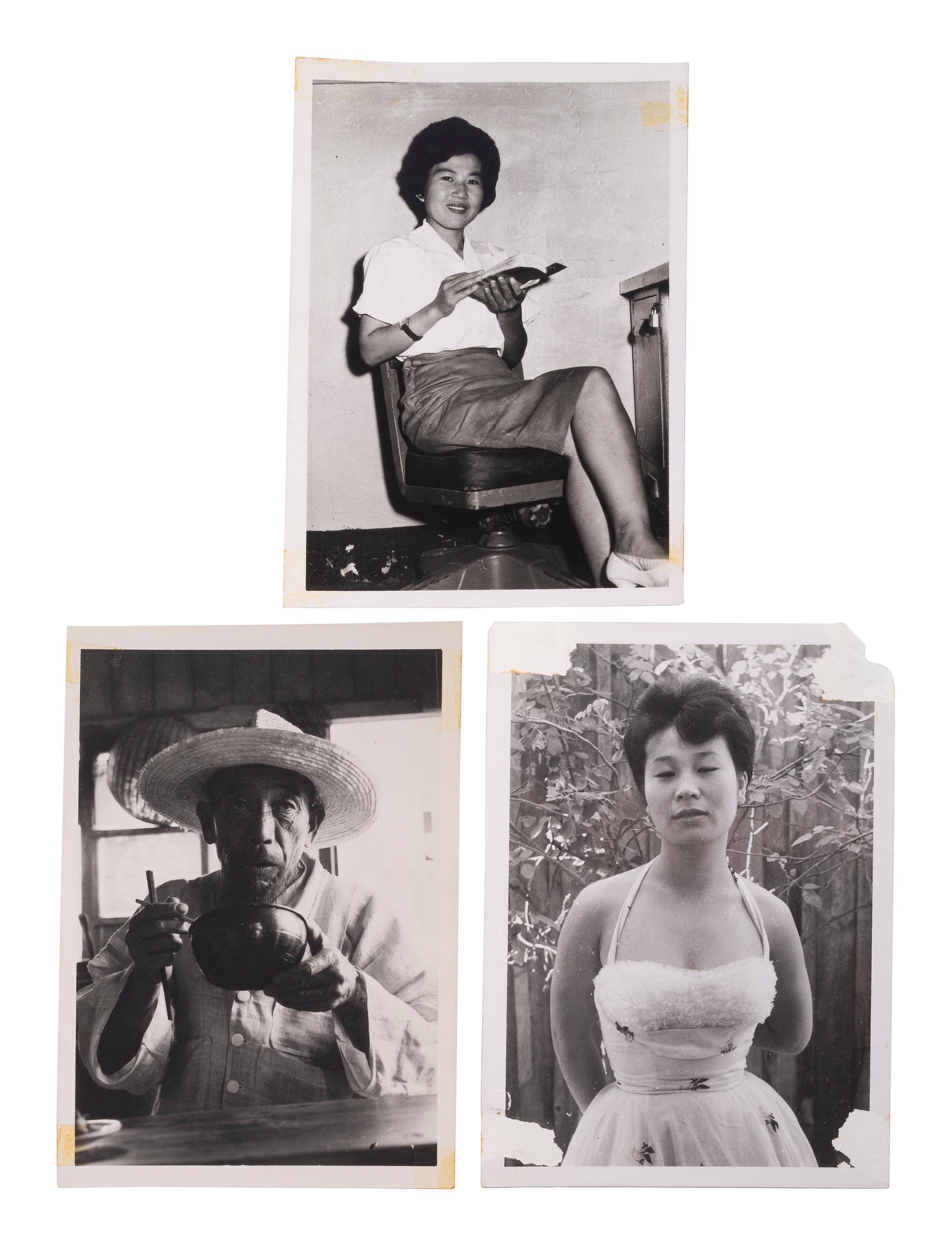 [KOREAN WAR]. Album containing photographs taken in Korea, incl. soldiers and local subjects.