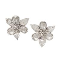 Tiffany & Co., Sterling Silver Flower Earrings