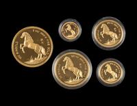 [SINGAPORE] A 1990 Year of the Horse Five Gold Proof Set