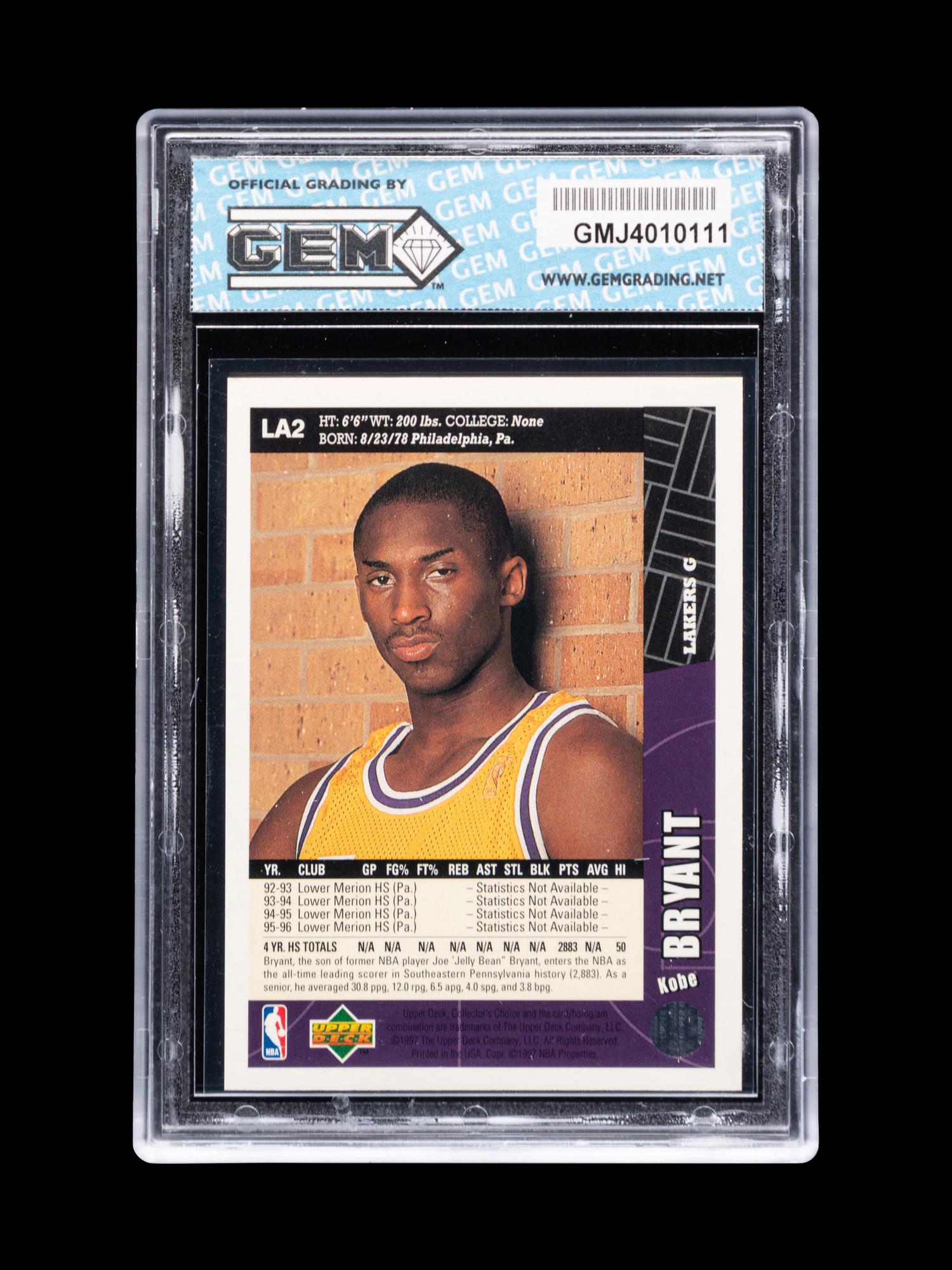 A Group of 1996-97 Upper Deck Collector's Choice Kobe Bryant Rookie Basketball Cards,
