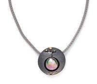 RICHARD KIMBALL, STERLING SILVER, YELLOW GOLD AND CULTURED MABE PEARL PENDANT