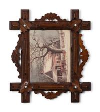Four Adirondack Style Wood Picture Frames