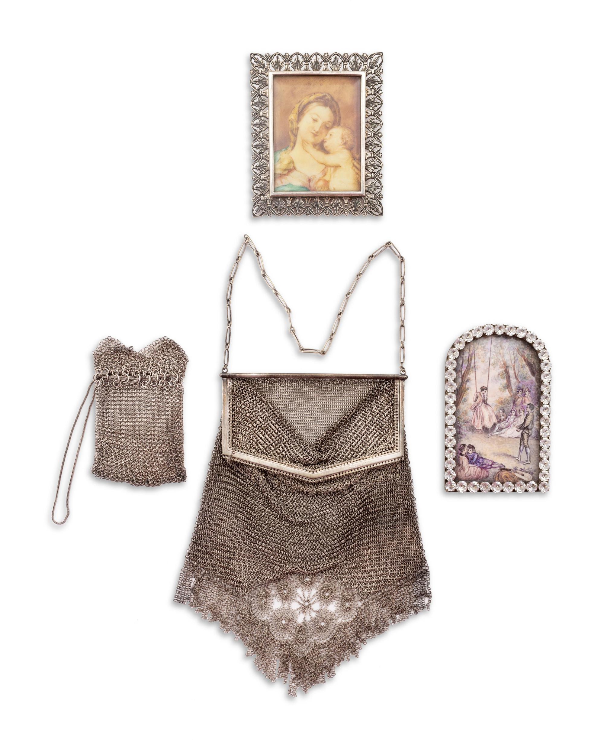 Two Metal Mesh Change Purses