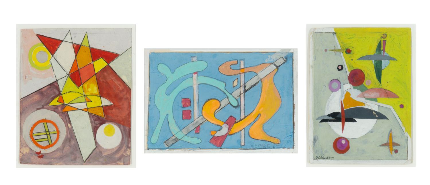 Untitled (Blue, Yellow , and Red; a group of three works)