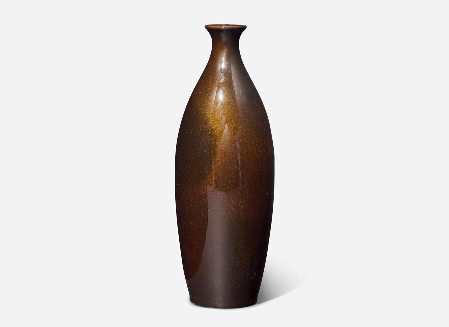 Albert Valentien for Rookwood Pottery, Tiger Eye Vase with Dragon