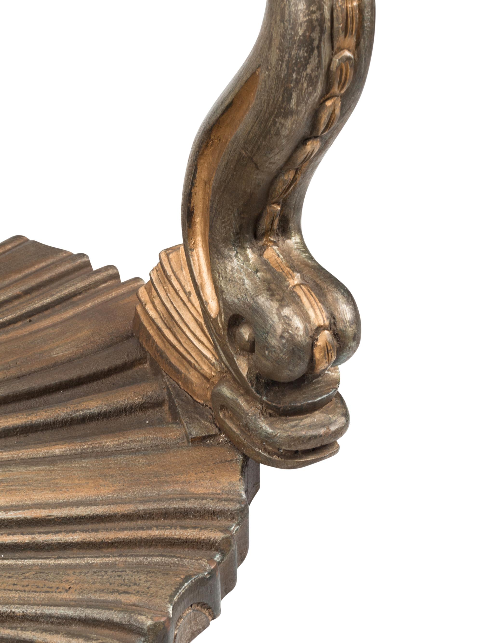 An Italian Carved and Painted "Grotto" Style Tête-à-Tête