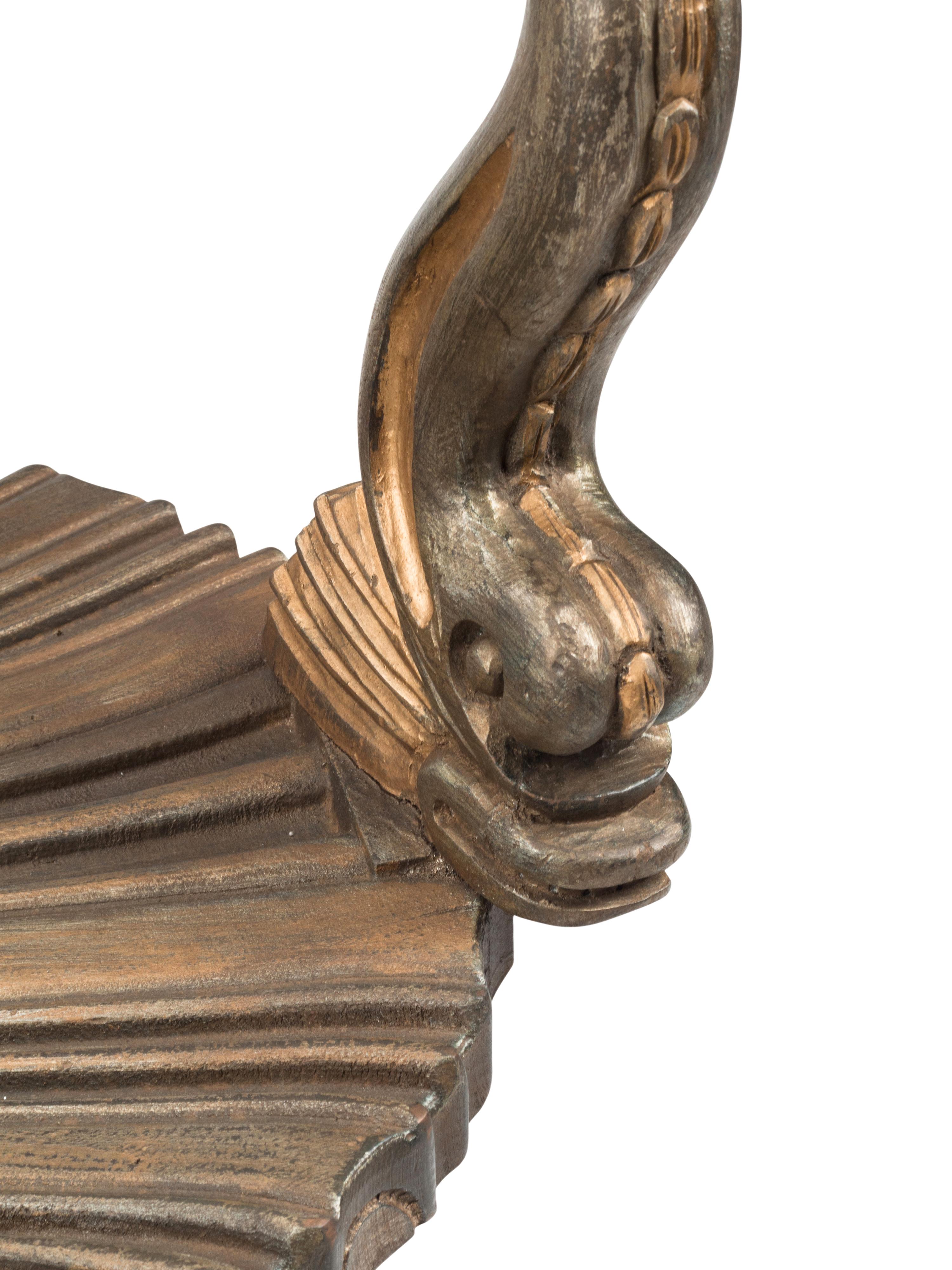 An Italian Carved and Painted "Grotto" Style Tête-à-Tête