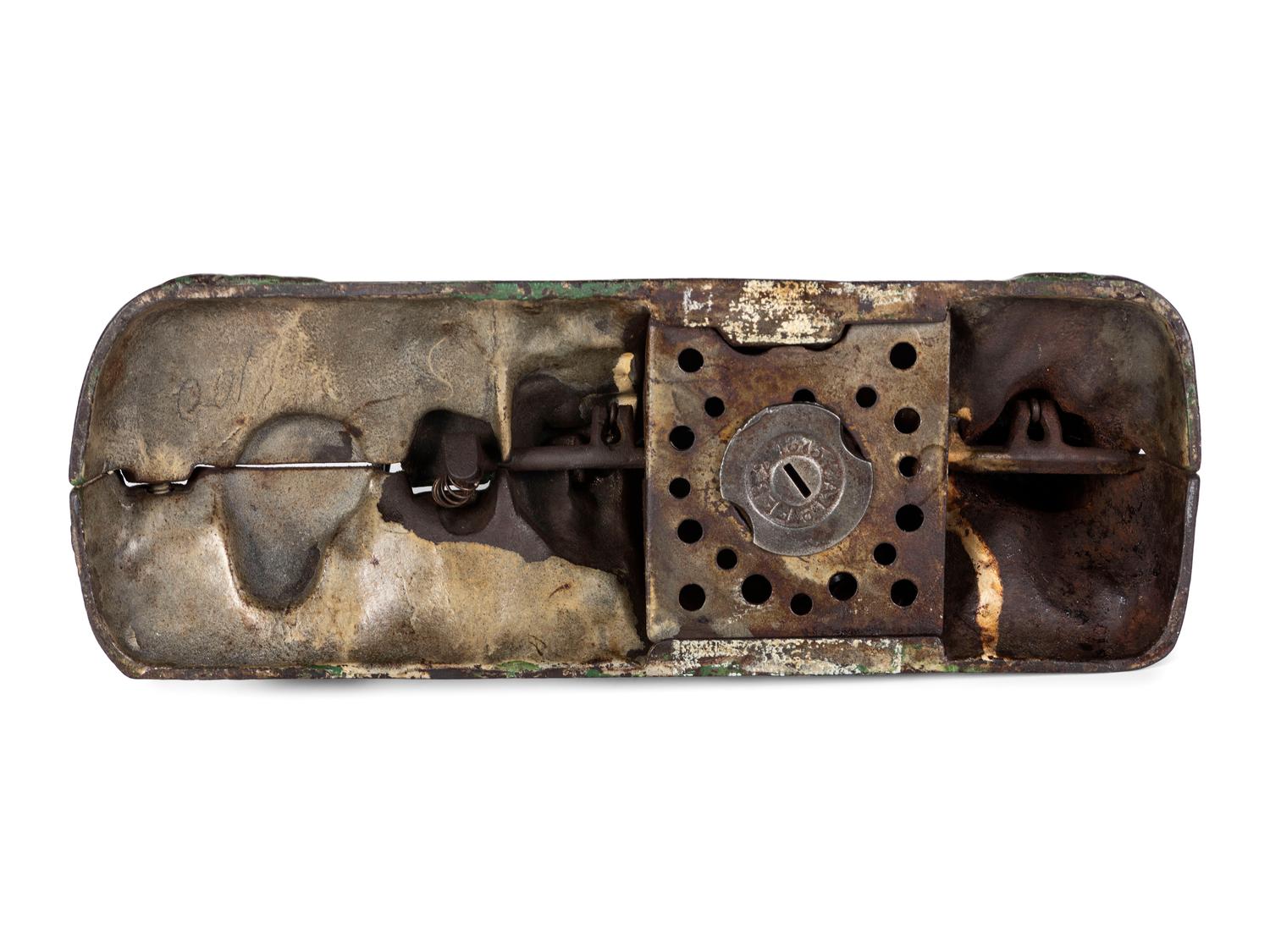 A J. and E. Stevens 'Boy Scout Camp' Cast Iron Mechanical Bank