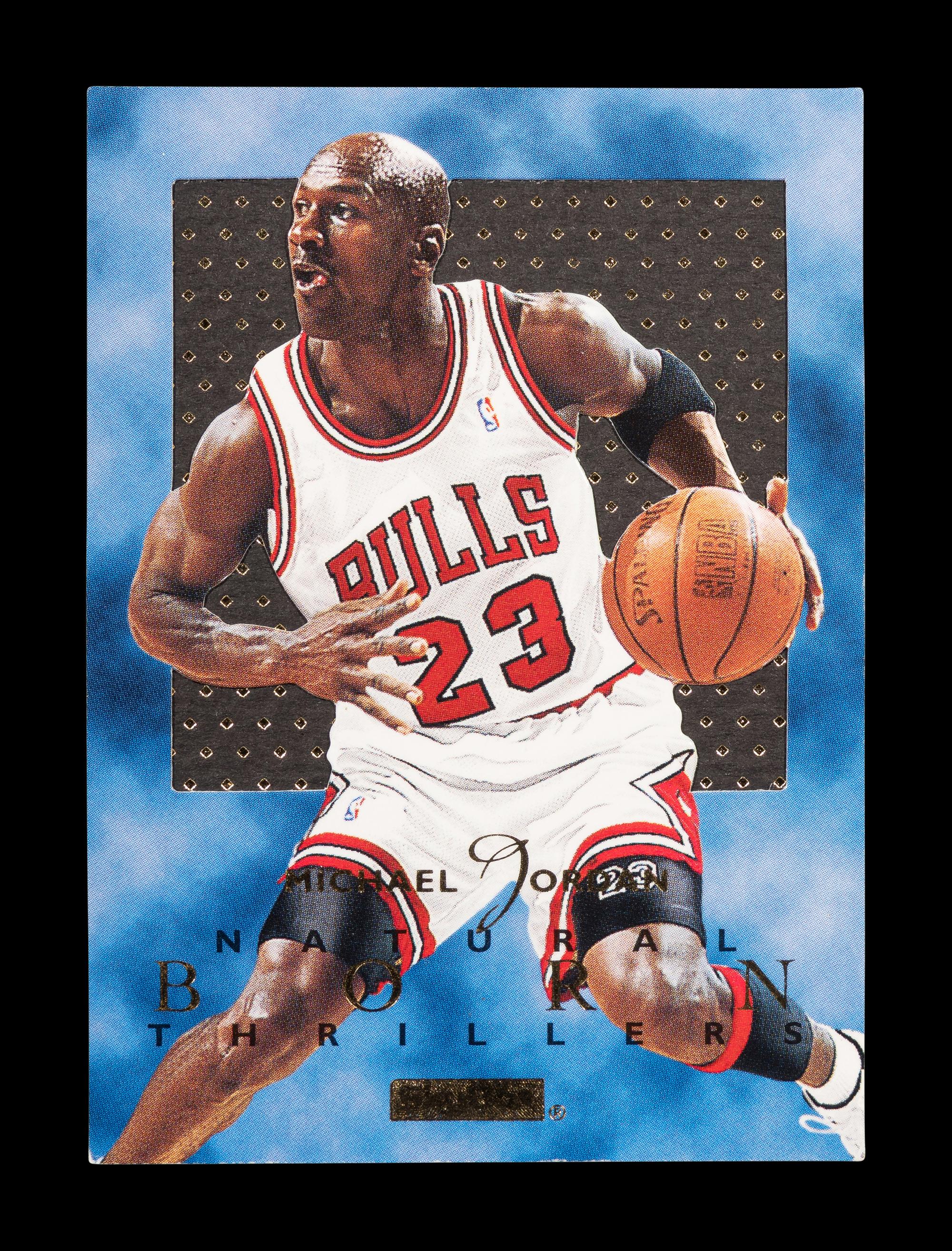 A 1995-96 Skybox E -XL Michael Jordan Natural Born Thrillers Basketball Card No. 1