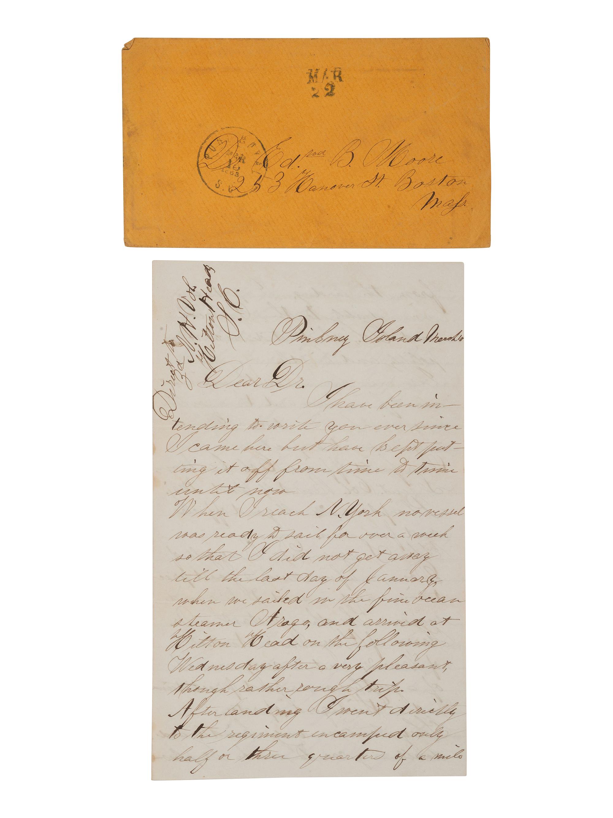 [CIVIL WAR]. ANDREW, John A. ALS related to the "Returning of the Flags" of MA Union regiments.